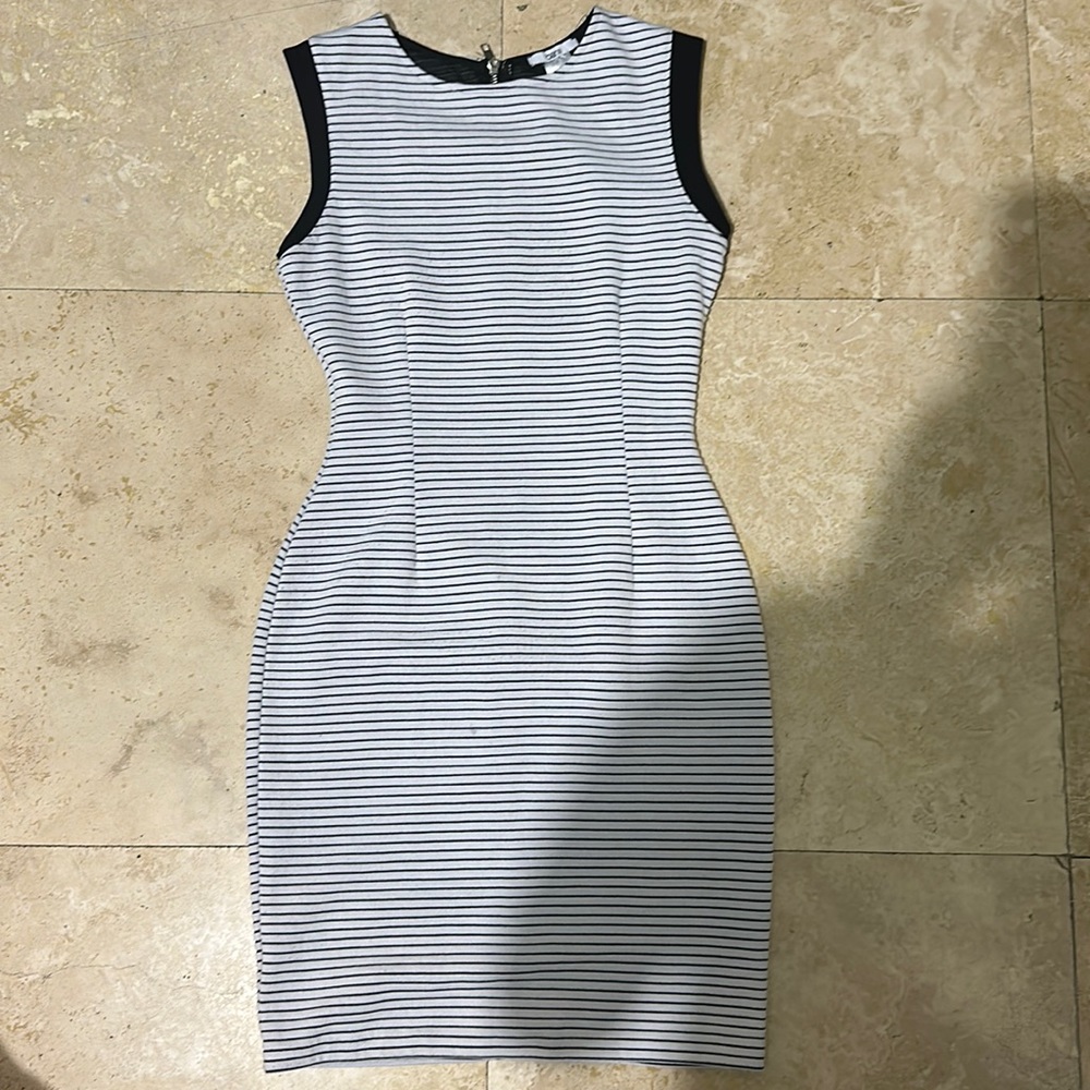 BAR III white and black mini dress, size medium